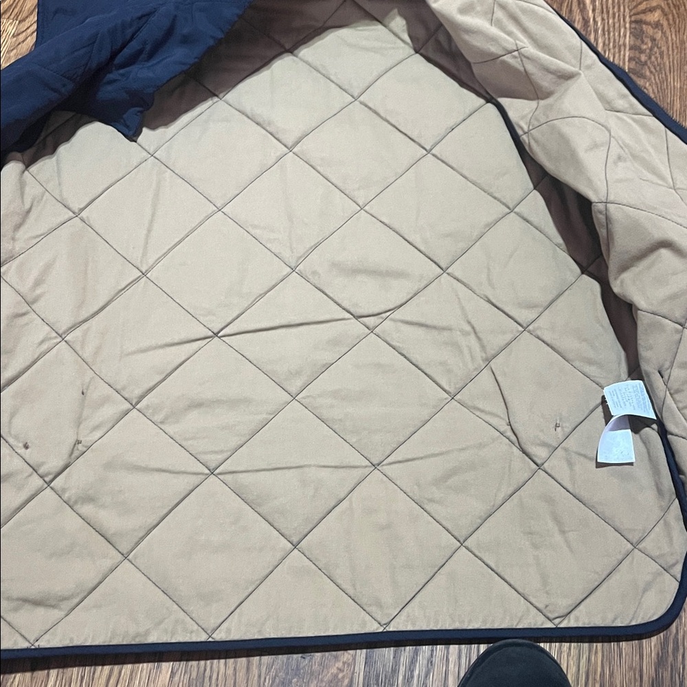 J Crew Quilted Walker Vest Mens M Navy Full Zip Insulated Jacket Outerwear - Picture 5 of 6